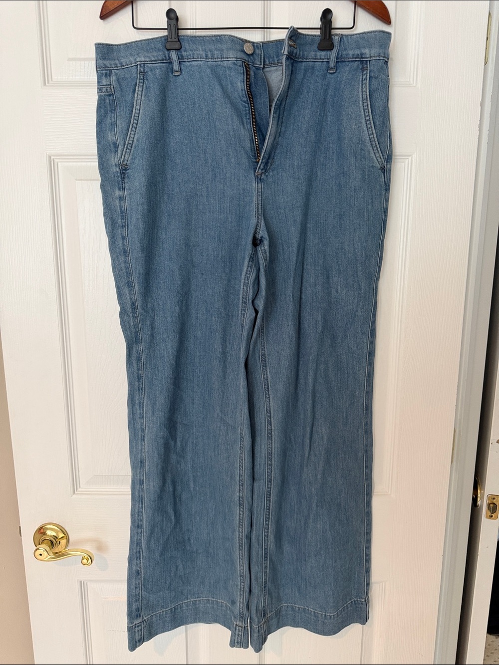 J. Crew Light Blue Wide-Leg Denim Jeans